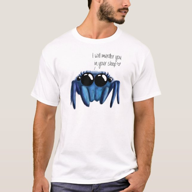 gullig banhoppningspindel tee (Framsida)