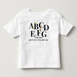 Gullig barns alfabetskjorta, ABCDEFG… T Shirt