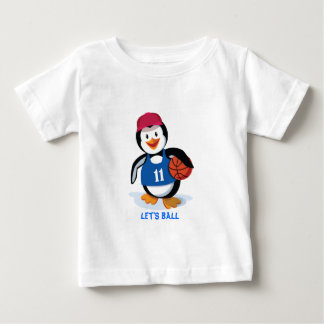 Gullig basketpingvin t-shirt