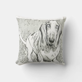 Gullig Bassethunddekorativ kudde