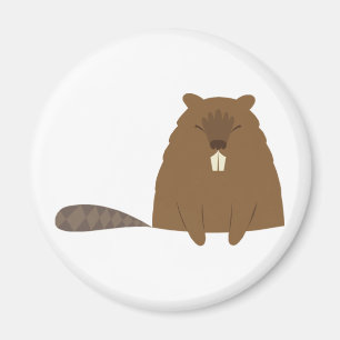 Gullig bävermagnet magnet