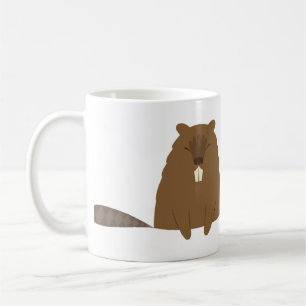 Gullig bävermugg kaffemugg