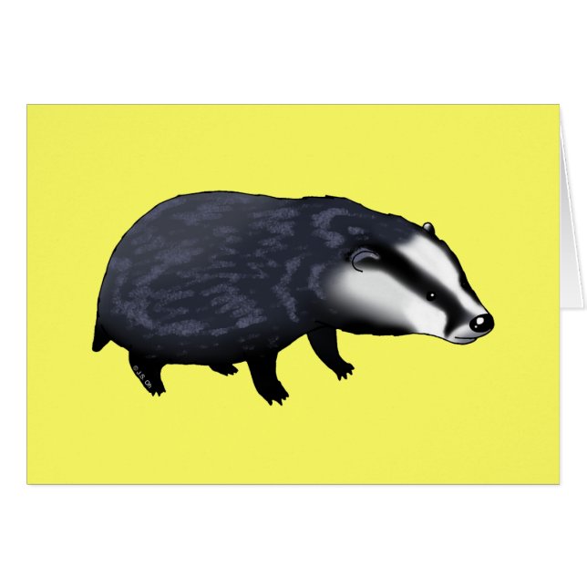 Gullig bäverskinn hälsningskort (Framsidan Horizontal)