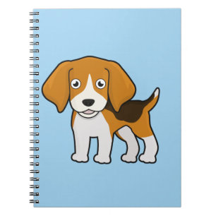 Gullig Beagle Anteckningsbok Med Spiral