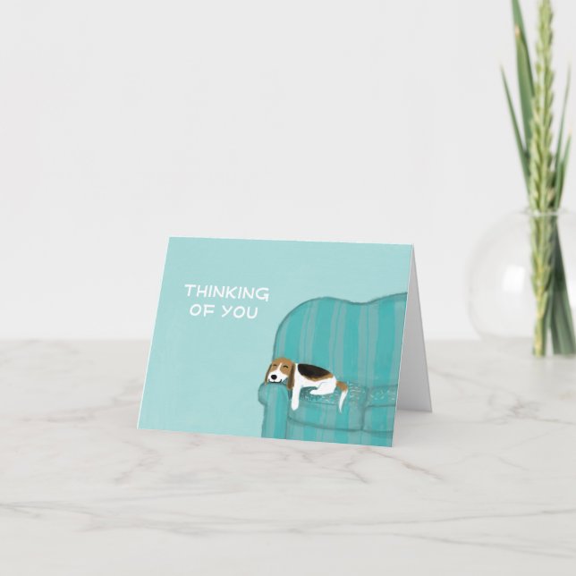 Gullig Beagle för lycklig soffahund som är Kort (Framsida)