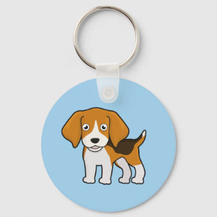 Gullig Beagle Nyckelring