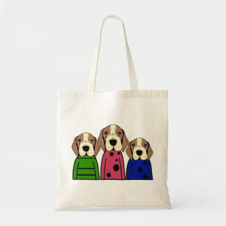 Gullig beaglefamiljhund tygkasse