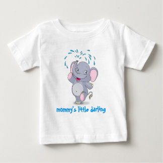 Gullig bebiselefant med mommys lite älskling t-shirt