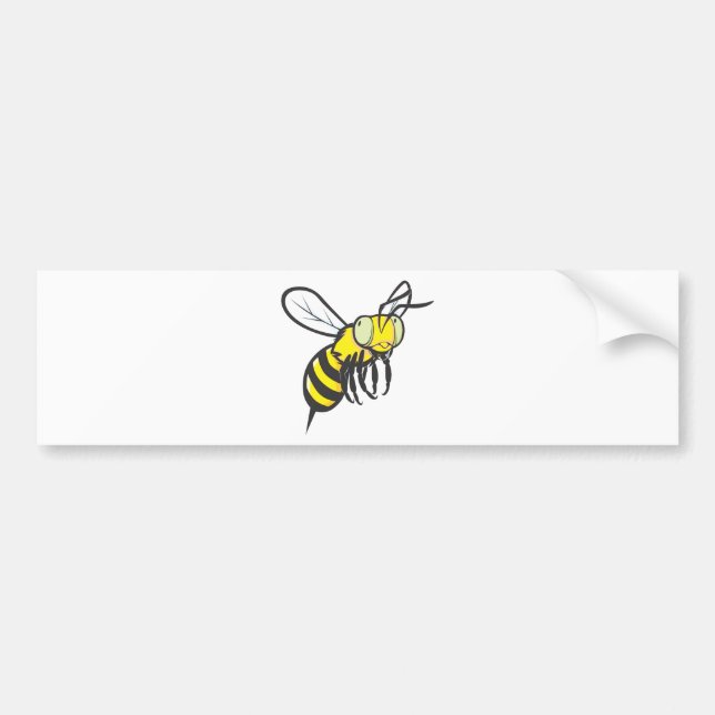 Gullig biflyginsekt bildekal (Framsidan)