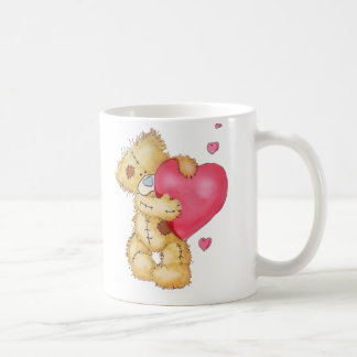 Gullig björn med hjärtor kaffemugg
