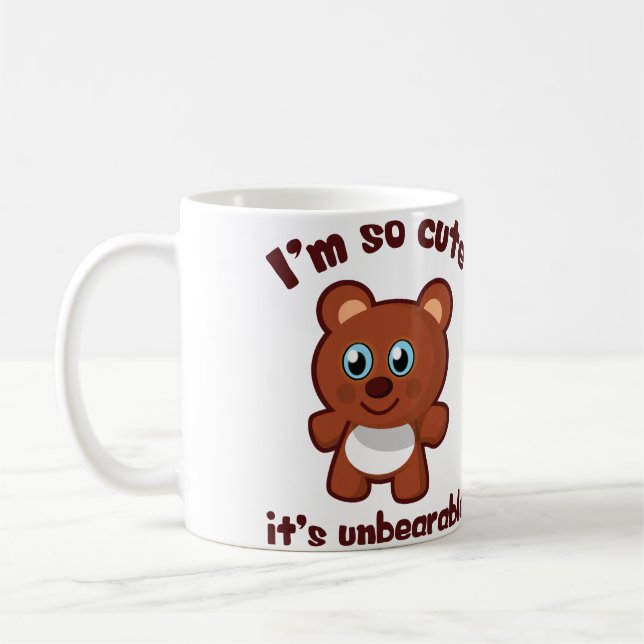 Gullig björntecknad - den så gulliga kaffemugg (Vänster)