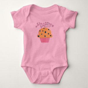 Gullig blåbärmuffin för muffin tee