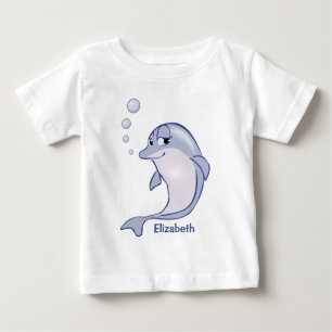 Gullig blåttdelfin som ska personifieras t shirt