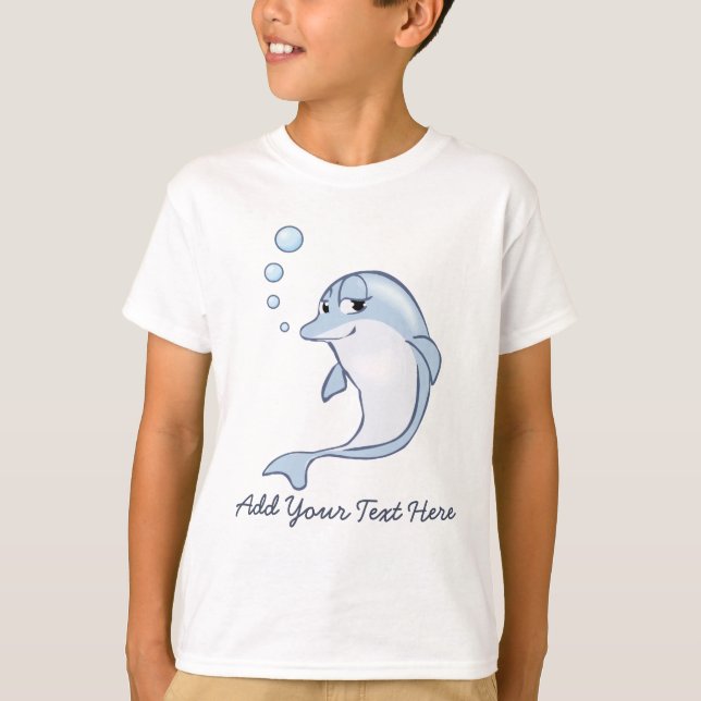 Gullig blåttdelfin tee (Framsida)
