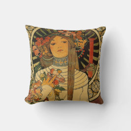 Gullig blom- kvinna kudde