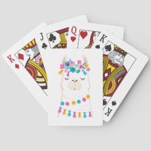 Gullig blom- Llama Casinokort