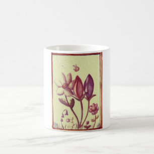 Gullig blommamugg kaffemugg