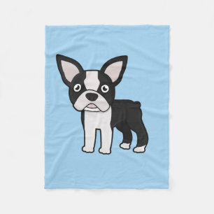 Gullig Boston Terrier Fleecefilt