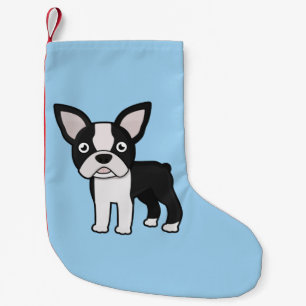Gullig Boston Terrier Liten Julstrumpa