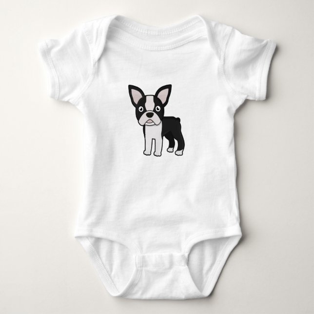 Gullig Boston Terrier T Shirt (Framsida)