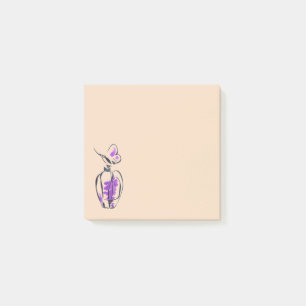 Gullig brevpapper för parfymmodeillustration post-it block