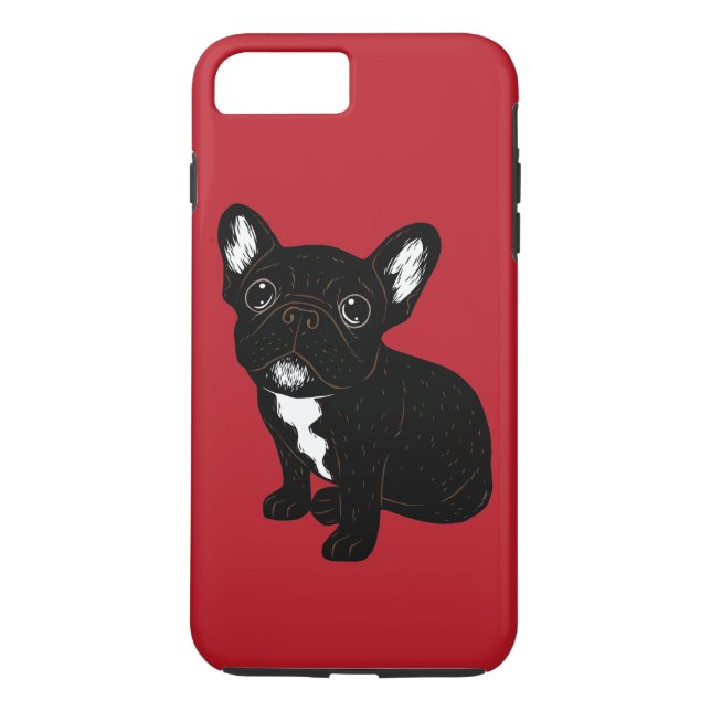 Gullig Brindle Frenchie valp Case-Mate iPhone Skal (Baksida)