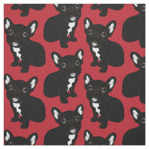 Gullig Brindle Frenchie valp Tyg