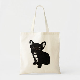 Gullig Brindle Frenchie valp Tygkasse