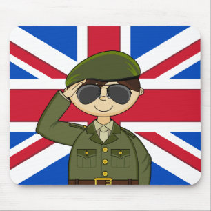 Gullig brittisk armésoldat Mousepad Musmatta