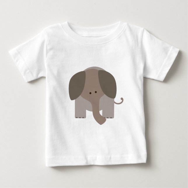 Gullig brun elefant tee shirt (Framsida)