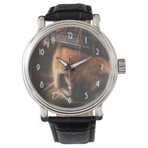 Gullig brun hästnäsa armbandsur
