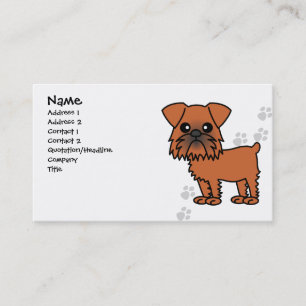 Gullig Bryssel Griffon hundvisitkort Visitkort