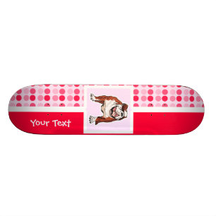 Gullig bulldogg old school skateboard bräda 18 cm