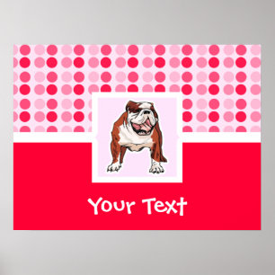 Gullig bulldogg poster