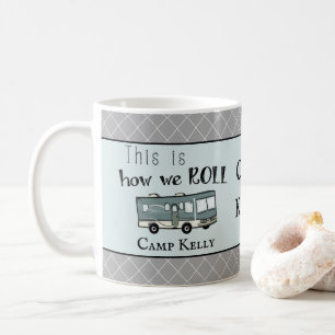 Gullig campa RV "detta är hur vi rullar" personli Kaffemugg