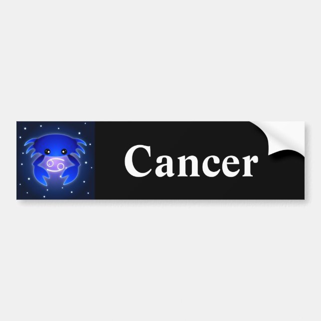 Gullig cancerZodiac Bildekal (Framsidan)