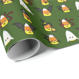 Gullig candy cornHalloween förklädnad Presentpapper