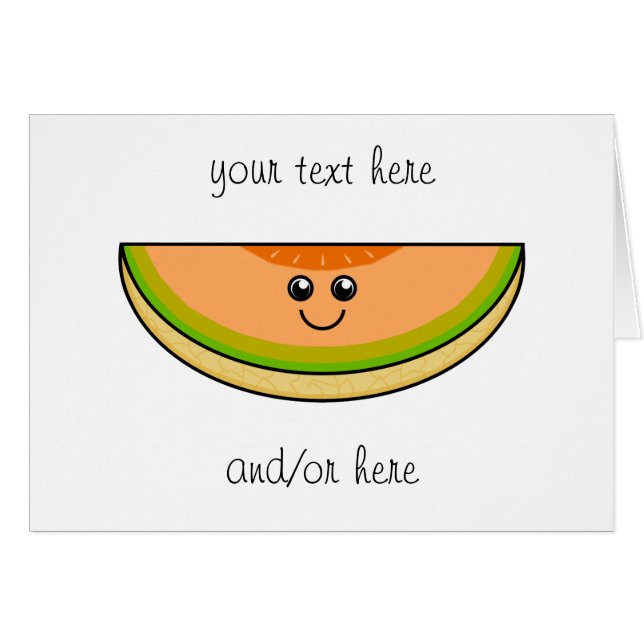 Gullig Cantaloupe Hälsningskort (Framsidan Horizontal)