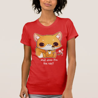 Gullig chibiräv med kawaiiglass tee shirt