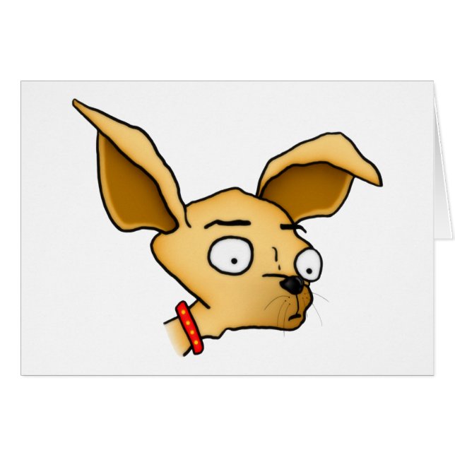 Gullig Chihuahua Hälsningskort (Framsidan Horizontal)