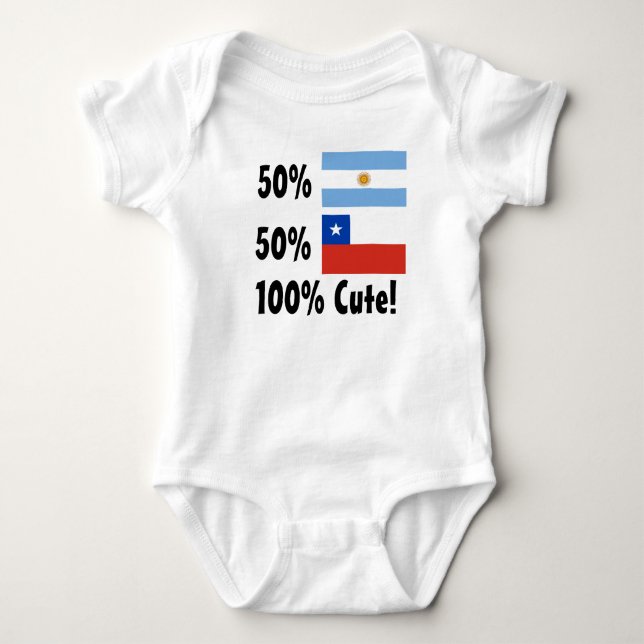 Gullig chilenare 100% för 50% argentinare 50% tee (Framsida)