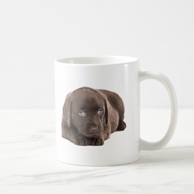 Gullig chokladLabrador valp Kaffemugg (Höger)