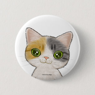 Gullig Clico katt Knapp