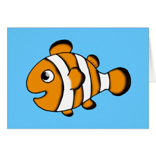 gullig clownfisk hälsningskort