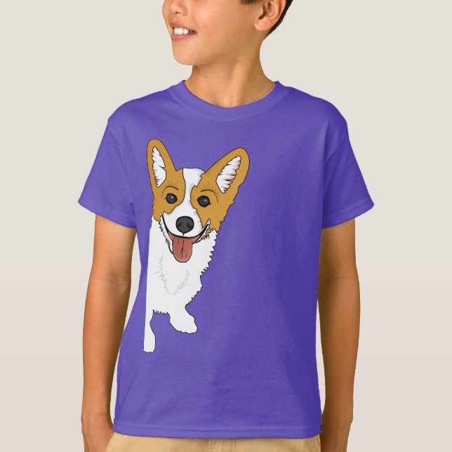 Gullig Corgibarnskjorta T Shirt (Framsida)