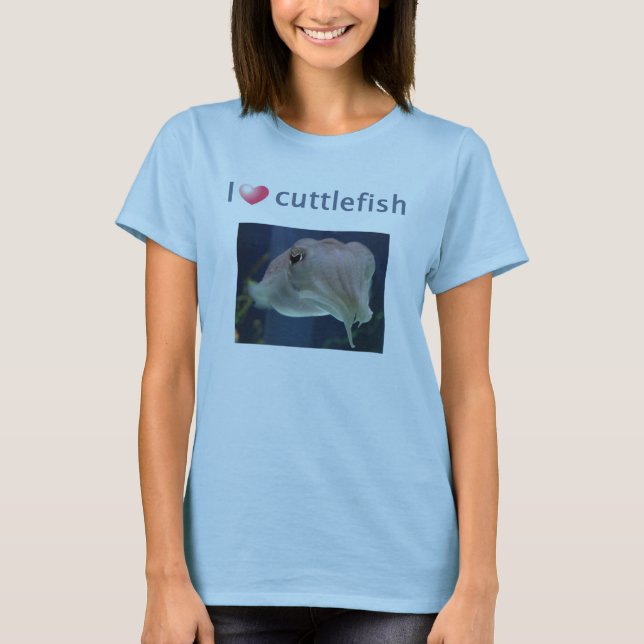 Gullig Cuddlefish T-tröja T Shirt (Framsida)
