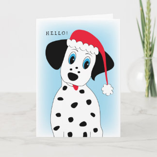 Gullig Dalmatian hundjulkort Helgkort