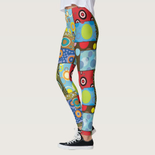Gullig damaskerYoga flåsar genomkörarebyxorPOLKA Leggings