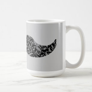 gullig damastast mustasch kaffemugg