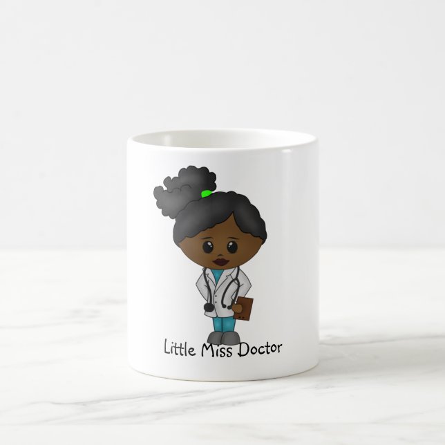 Gullig damdoktormugg - svart/afrikan kaffemugg (Center)